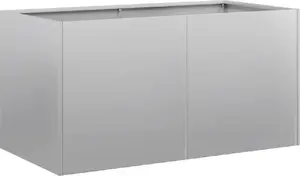 Горшок-ящик VidaXL из оцинкованной стали прямоугольный 80 x 40 x 40 см