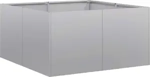 VidaXL cinkota tērauda puķu pods 80×80×40 cm — taisnstūrveida āra podiņš