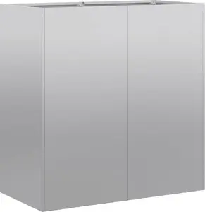 Кашпо VidaXL оцинкованная сталь 80x40x80 см – прямоугольный уличный цветочный горшок