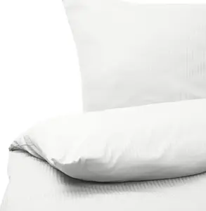Duvet Cover Set Shumee AVONDALE 155 x 220 cm Cotton Satin, White