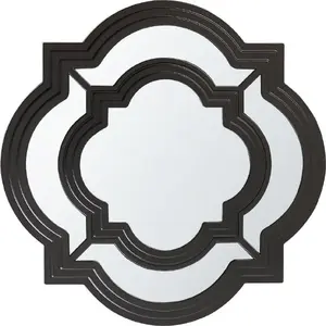 Wall mirror Beliani COBETA model ø 51 cm black