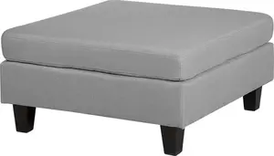 Ottoman Shumee FEVIK jasnoszara 141999 – upholstered footstool in light gray