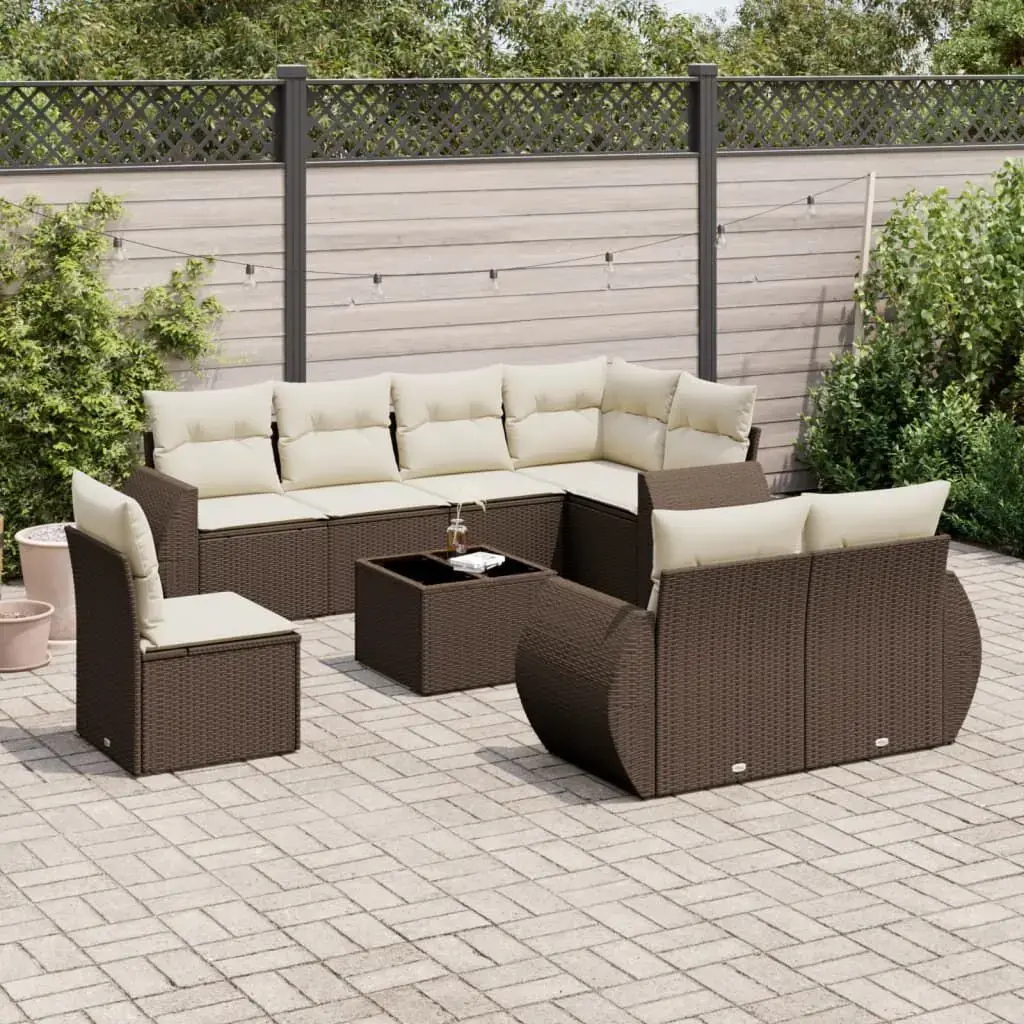 Уличная скамья VidaXL 3221652 ротанг с закалённым стеклом Photo 2