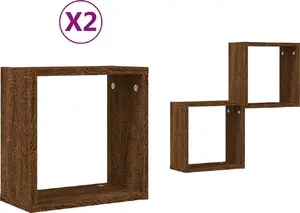 Настенные полки VidaXL Cube 2 шт. Браун Оак — 30 x 15 x 30 см