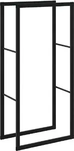 Firewood Rack VidaXL steel black for storing logs 55x30x116 cm