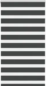 Roller zebra blind VidaXL model 4014229 black fabric width 65.9 cm polyester