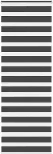 Roller Zebra Blind VidaXL — black polyester fabric, fabric width 80.9 cm
