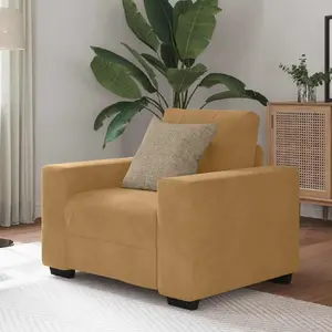 Krēsls VidaXL Sofa Fotel brūns samta 59 cm, modelis 4105105