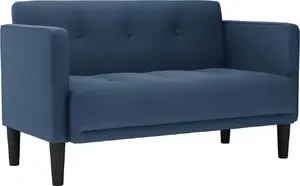 Divvietīgs dīvāns VidaXL modelis 4100566 zils auduma 111 cm sēdvietas platums