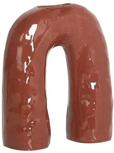 Flower vase Beliani PERCH stoneware 29 cm brown