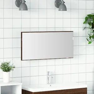 Mirror VidaXL model 863305 in Brown Oak solid oak large attractive design