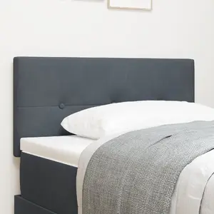 Изголовье VidaXL 42007132 с пуговицами, тёмно-серое бархатное, 90 см
