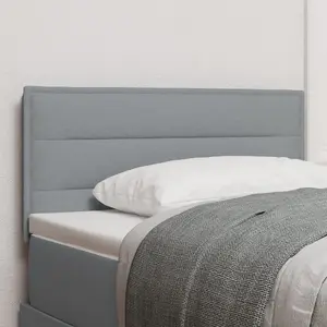 Gultas galvgalis VidaXL 'Wzór Linii' gaiši pelēks audums 90 cm