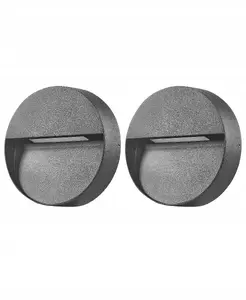 Outdoor Wall Light Set Beliani POMPTON LED — 2-piece, Black