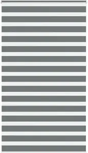 Roller Zebra Blind VidaXL model 4014188, dark gray fabric width 120.9 cm, polyester