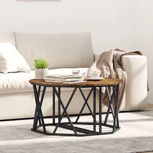 Журнальный стол VidaXL Drewno Smoked Oak модель 868251 с поверхностью 80 x 80 x 42 см