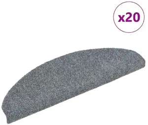 Anti-slip Stair Treads VidaXL self-adhesive 20 pcs light gray