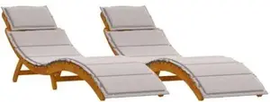 Набор шезлонгов VidaXL 4107098, 2 шт., коричневый/тауп, для сада и улицы
