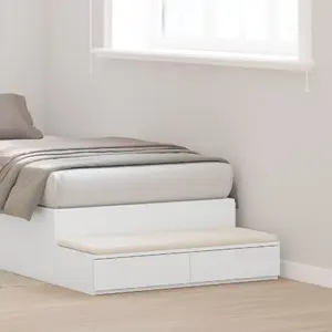 Прикроватный столик VidaXL модель 866931 белый MDF с ламинированной столешницей 90 x 36,5 x 16,5 см