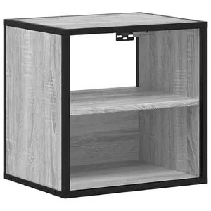 Naktsgaldiņš VidaXL 848750, ozolkoka tonis, metāls un koks, 400×310×395 mm, galdspaceļas slodze 60 kg