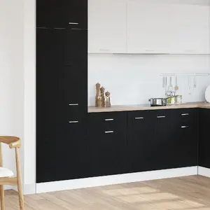 Virtuves skapītis VidaXL modelis 863257 ar melnā ozola apdari, koksnes bāzes materiāls