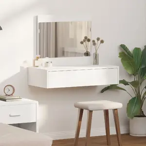 Туалетный столик VidaXL модель 865199 белый MDF с зеркалом и ящиками