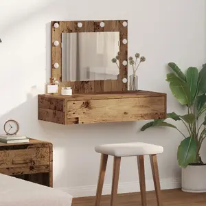 Туалетный стол VidaXL модель 865233 из массива дерева, отделка Stare drewno, 83 x 40 x 70 см