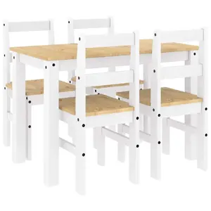 Virtuves/ēdamistabas mēbeļu komplekts VidaXL 3345172 — 5 daļu komplekts