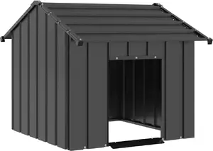Будка для собаки с крышей VidaXL модель 4100913 — оцинкованная сталь, 85×107×81 см