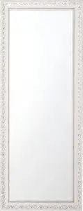 Sienas spogulis Beliani MAULEON 50 x 130 cm balts — spogulis vannasistabai/guļamistabai