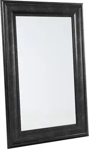 Wall mirror Beliani LUNEL — black frame, 60 x 90 cm, rectangular