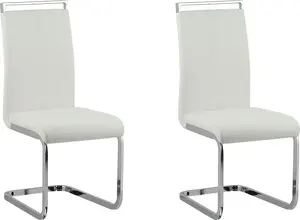 Ēdamistabas krēslu komplekts Beliani GREEDIN, 2 krēsli, balts, modelis 234326