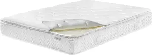Матрас с карманными пружинами Beliani LUXUS 140 x 200 см с мемори-пённой прослойкой и съёмным чехлом