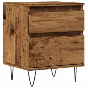 Naktsgaldiņš VidaXL 857416, koka apdare, metāls un koks, 400×350×500 mm