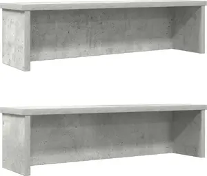 Складные кухонные полки VidaXL, набор 2 шт., бетонно-серый, 50x15x16 см