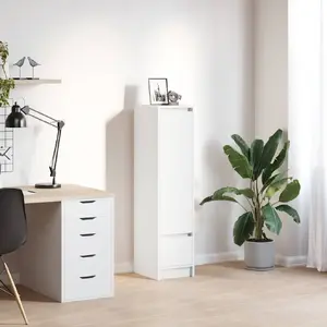 Chest of Drawers VidaXL model 861652 white glued wood 29.5x34x119.5 cm