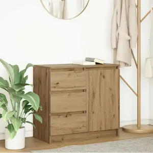 Комод с ящиком VidaXL Artisan Oak из клееного дерева, модель 861579