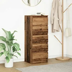 Chest of Drawers VidaXL model 861767 – glued wood, rustic finish, 37.5x35x99 cm