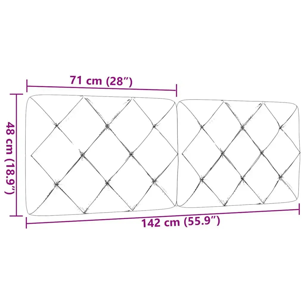 Подушка для изголовья VidaXL 4019225 синяя Photo 9