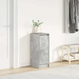 Shoe Cabinet VidaXL model 861862 in Concrete Grey — Plywood construction, multi-shelf storage