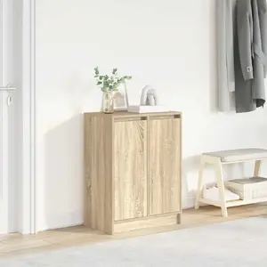 Обувной шкаф VidaXL Sonoma Oak модель 861870, клееное дерево, 57x34x76 см
