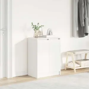 Apavu skapis VidaXL modelis 861868, balts, līmēts koks, apavu un aksesuāru glabāšanai