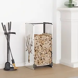 Firewood Rack VidaXL model 864229 Stainless Steel 40x30x80 cm