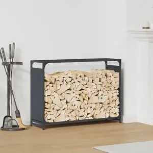 Firewood Rack VidaXL model 864205 — Cold-rolled Steel, for Storing Firewood