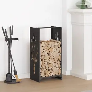 Malku plaukts VidaXL modelis 864225, auksti velmēta tērauda, malkas uzglabāšanai (40x30x80 cm)