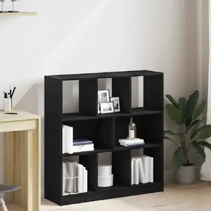 Bookshelf VidaXL model 862403 Black Oak veneer plywood shelving unit