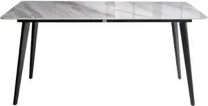 Dārza galds Beliani RODALLO 160x90 cm, pelēks akmens/marmora efekts