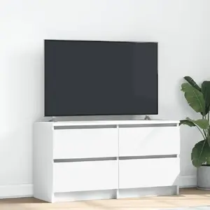 ТВ-тумба VidaXL 861796 белая из клееной древесины 100x35x54 см