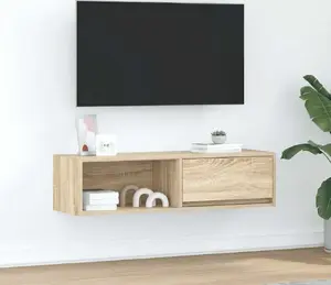 ТВ-тумба vidaXL модель 861476 Sonoma Oak с клееной древесиной для телевизора и медиаприставок