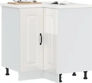 Stūra apakšējā virtuves skapīte VidaXL Kalmar baltā — modelis 853509